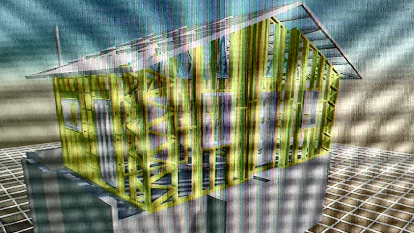 תוספת בנייה על גג קיים – גג משופע לשני כיוונים